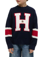 Maglia Tommy Hilfiger ragazzo graphic blu