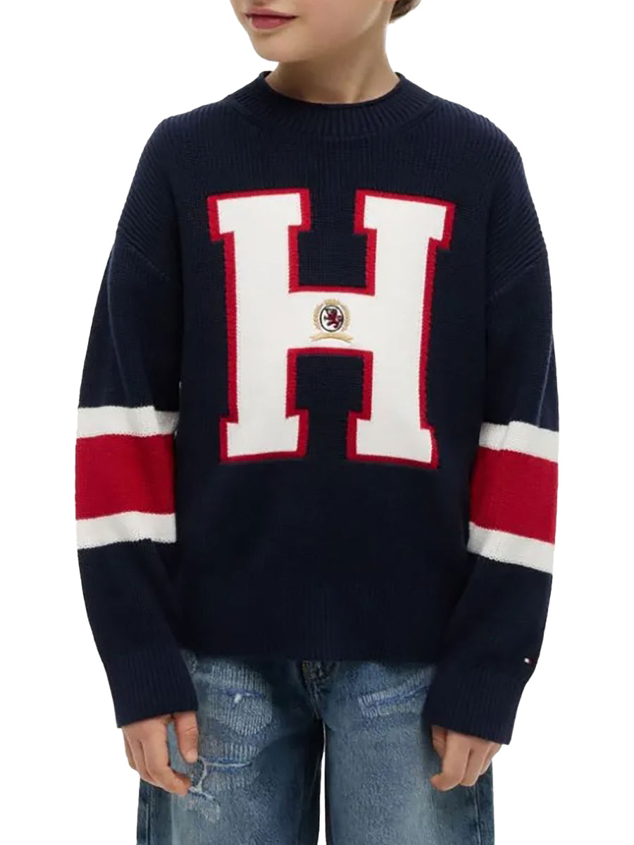 Maglia Tommy Hilfiger ragazzo graphic blu