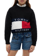 Maglia Tommy Hilfiger ragazza heritage nero