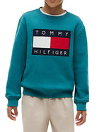 Felpa Tommy Hilfiger ragazzo heritage flag verde
