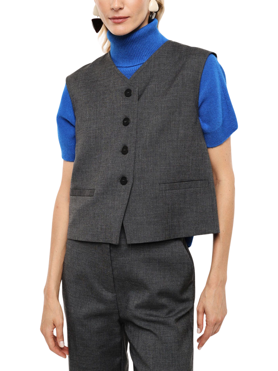 Gilet Imperial donna quattro bottoni tortora