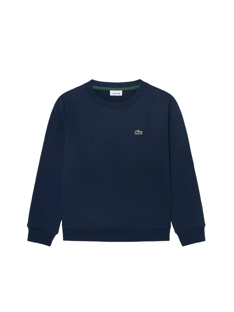 Felpa Lacoste bambino manica lunga core blu