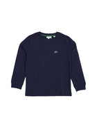 T-shirt Lacoste bambino manica lunga icon core blu