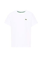 T-shirt Lacoste bambino manica corta core bianco