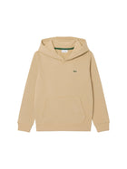 Felpa Lacoste bambino logo core con cappuccio beige