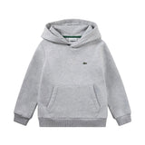 Felpa Lacoste ragazzo con cappuccio core grigio