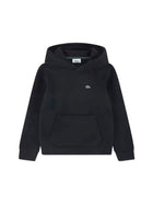 Felpa Lacoste ragazzo con cappuccio core nero