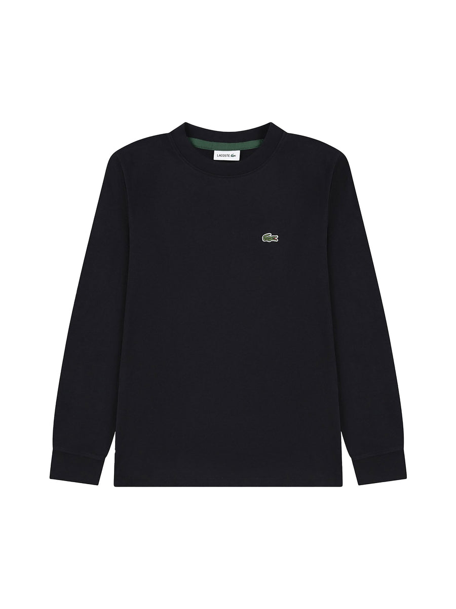 T-shirt Lacoste ragazzo manica lunga icon core nero
