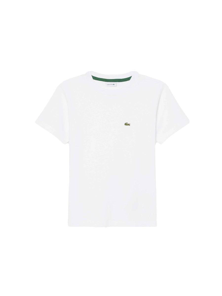 T-shirt Lacoste ragazzo manica corta core bianco