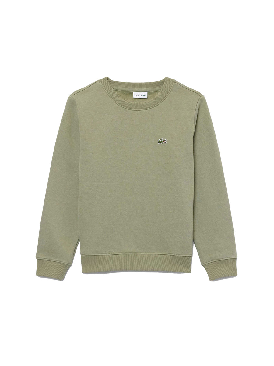 Felpa Lacoste ragazzo manica lunga core verde