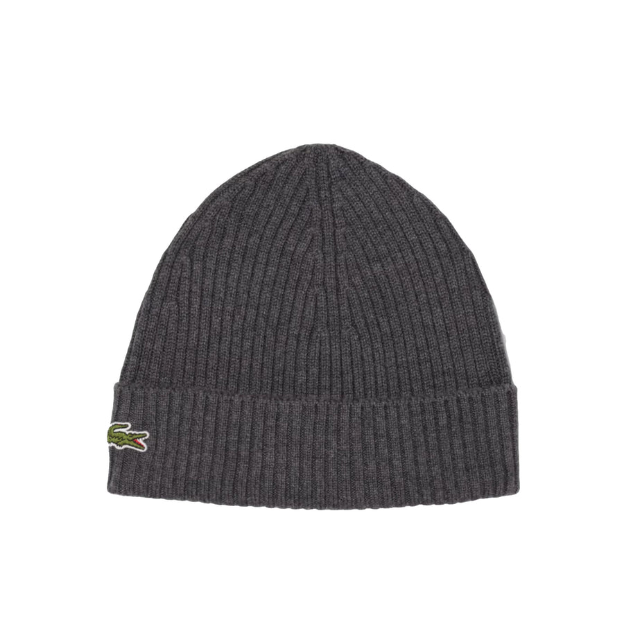 Cappello Lacoste uomo costine lana spazzolata antracite
