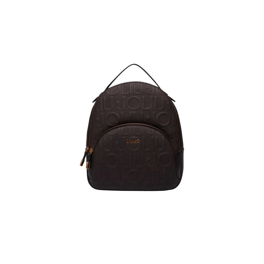 Zaino Liu Jo donna con monogramma all-over moro