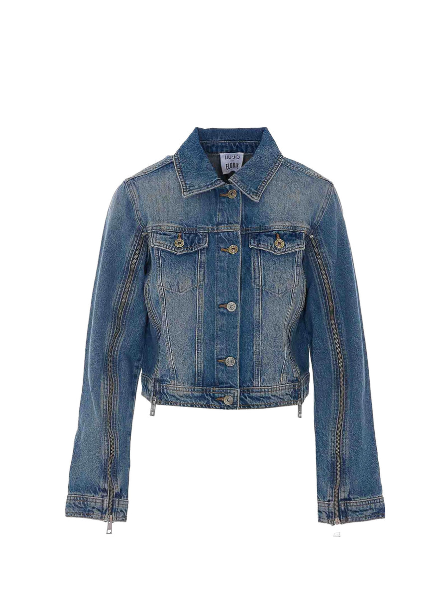 Giubbino Liu Jo donna con zip in denim vintage