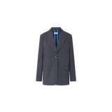 Giacca Liu Jo donna monopetto in flanella grigio mélange