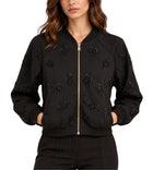 Felpa zip Liu Jo Sport donna con motivo floreale nero