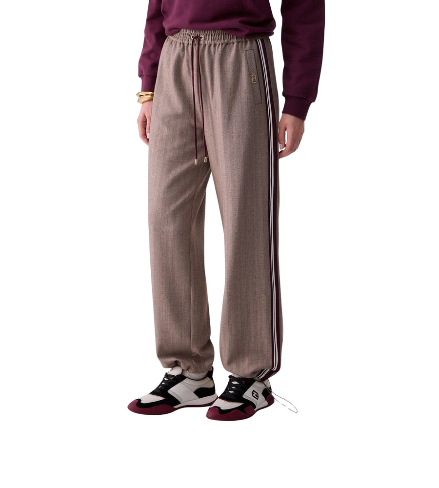Pantalone Liu Jo Sport donna con coulisse e bande laterali fango