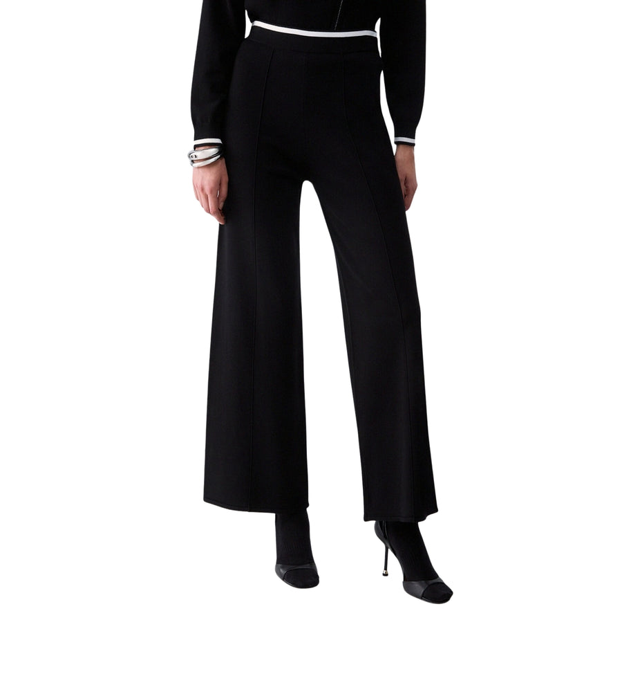 Pantalone in maglia Liu Jo Sport donna con profili a contrasto nero