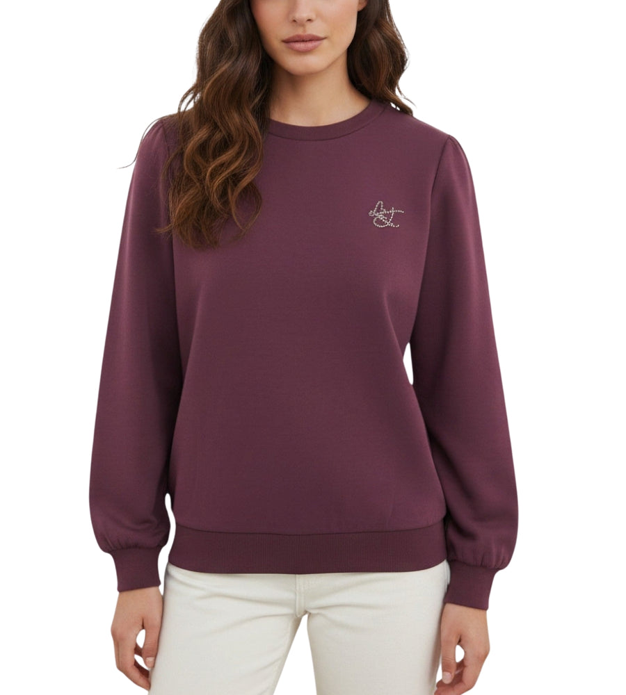 Felpa Liu Jo Sport donna con logo strass