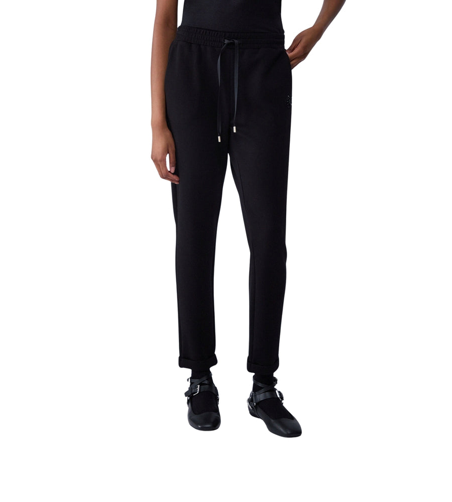 Pantalone Liu Jo Sport donna jogger con strass nero
