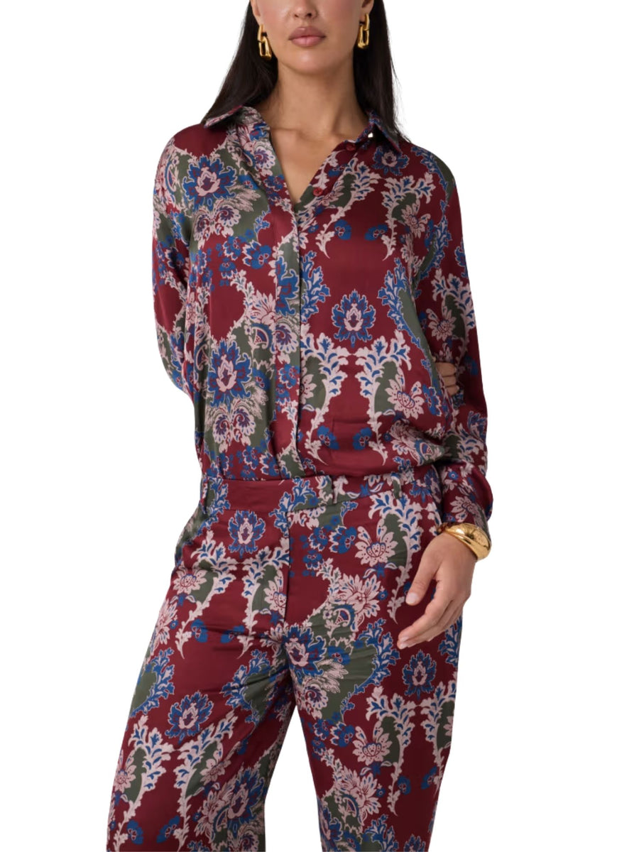 Camicia con maniche lunghe modello Melissa floral brocade print