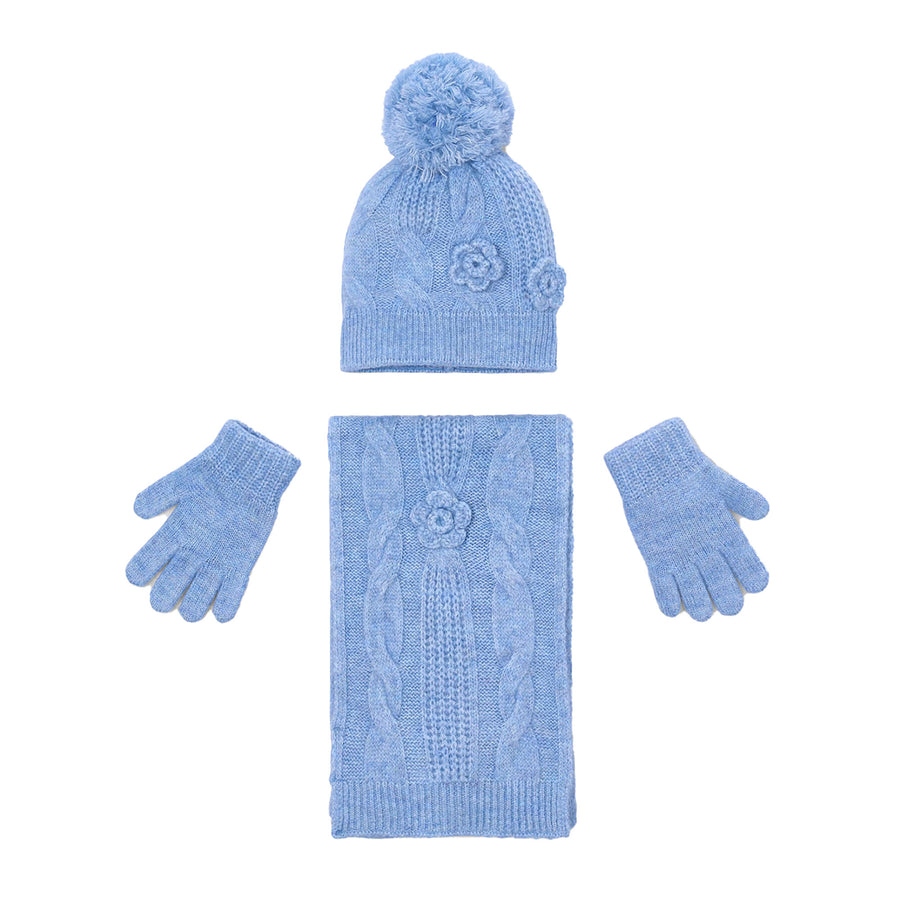 Set cappello, scalda collo e guantini Mayoral neonato cielo