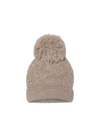 Cappello Mayoral bambina con pon pon e applicazione perle beige