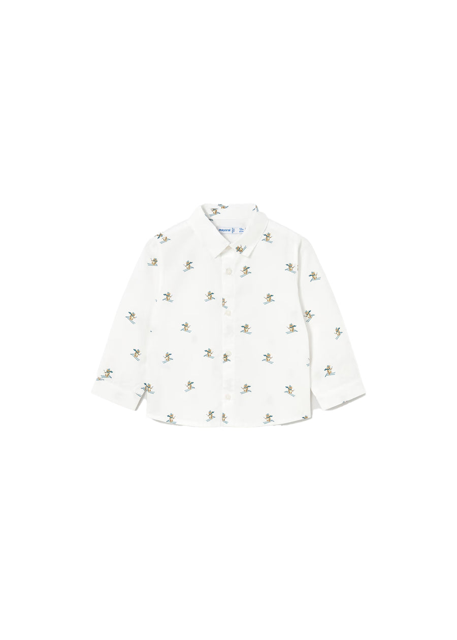 Camicia Mayoral neonato stampata skier fantasia