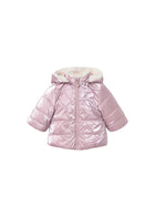 Giubbino Mayoral neonata reversibile con zip e cappuccio malva