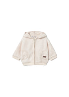 Felpa Mayoral neonato con zip e cappuccio canguro ceramica