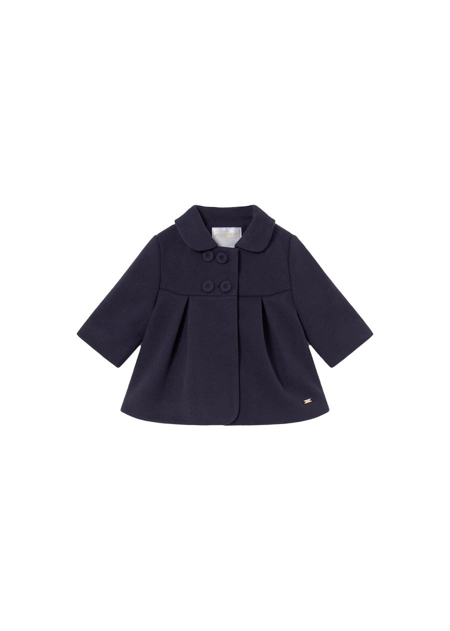 Cappotto Mayoral neonata a balze blu
