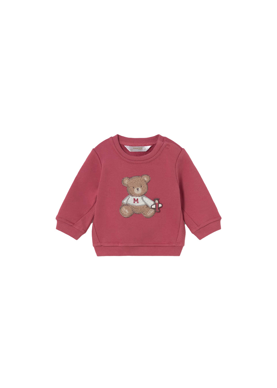 Felpa Mayoral neonato bear prugna