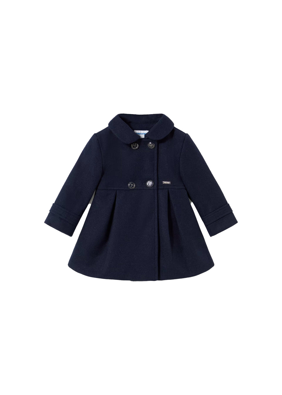 Cappotto Mayoral neonata in panno blu