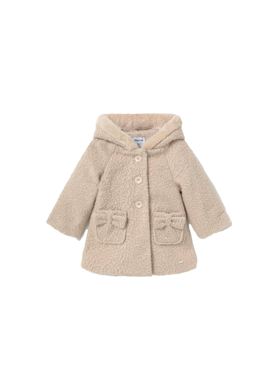 Cappotto Mayoral neonata teddy biscotto