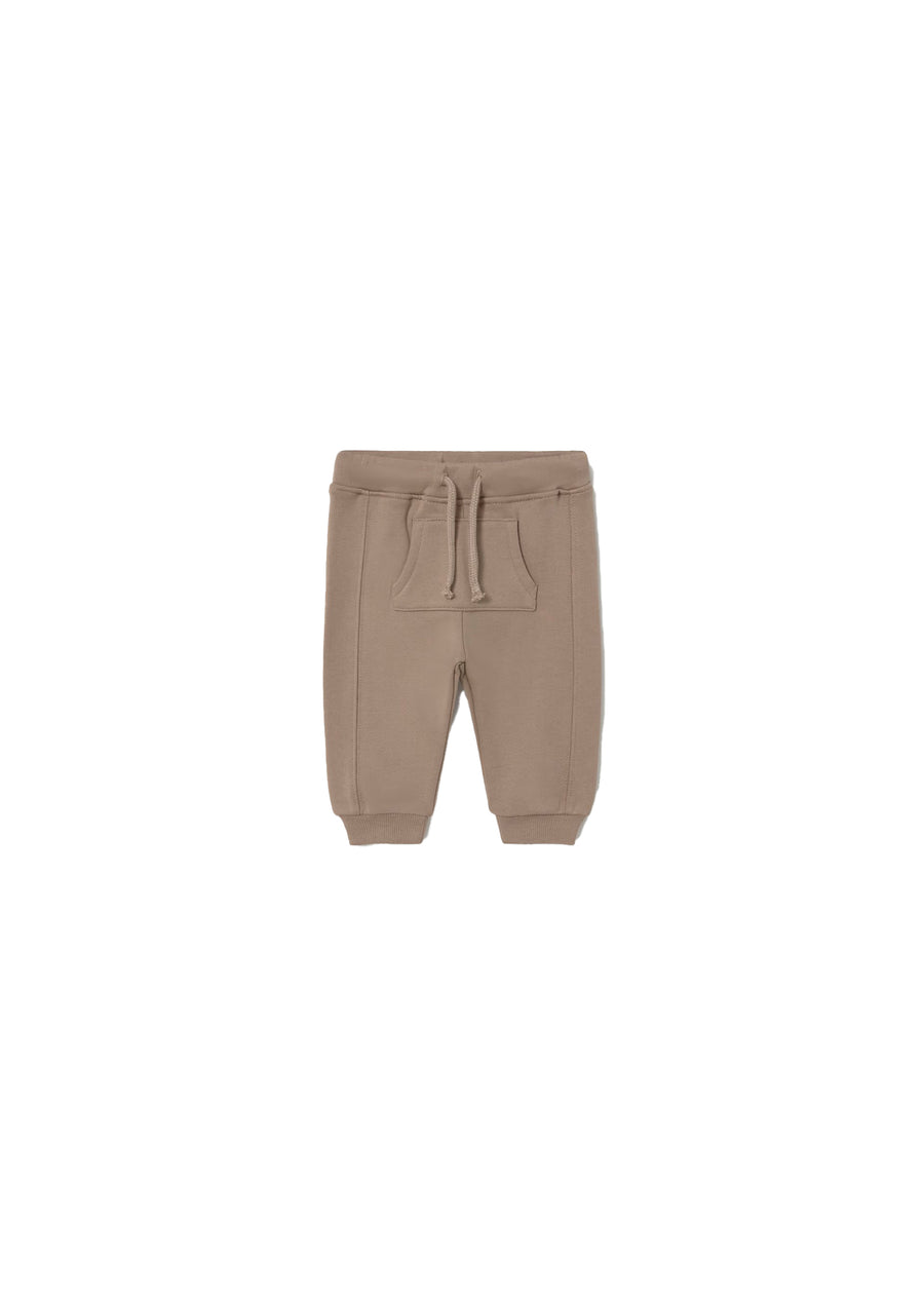 Pantalone Mayoral neonato in felpa con coulisse marrone