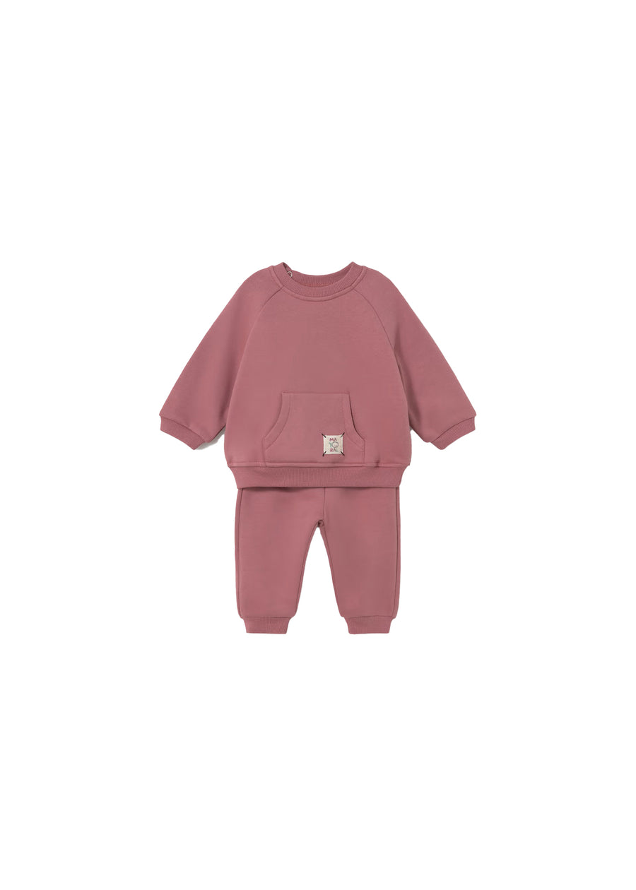 Tuta Mayoral neonata in felpa basic magenta