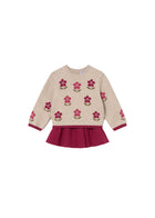 Completo Mayoral neonata maglia e gonna tricot lampone