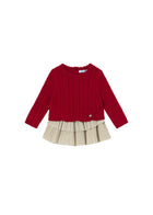 Completo Mayoral neonata maglia e gonna rosso