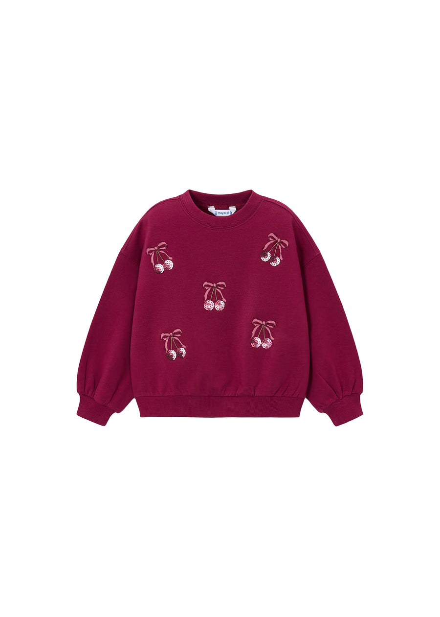 Felpa Mayoral bambina cherries rosso