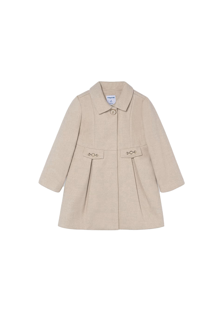 Cappotto Mayoral bambina in panno beige