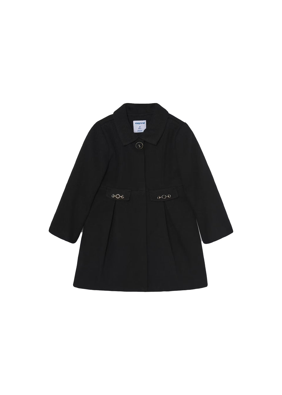 Cappotto Mayoral bambina in panno nero