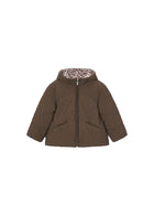 Piumino Mayoral bambina reversibile con zip e cappuccio bronzo