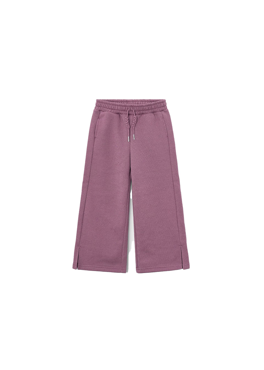 Pantalone Mayoral bambina in felpa con coulisse viola