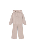 Tuta Mayoral bambina in maglia con cappuccio seme