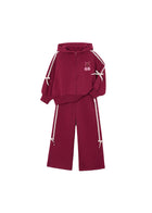 Tuta Mayoral bambina in felpa con cappuccio flakes rosso