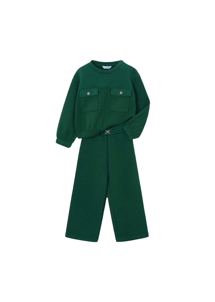 Tuta Mayoral bambina 2 pocket verde