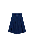 Skort Mayoral bambina midi in cotone blu