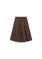 Skort Mayoral bambina midi in cotone caffè