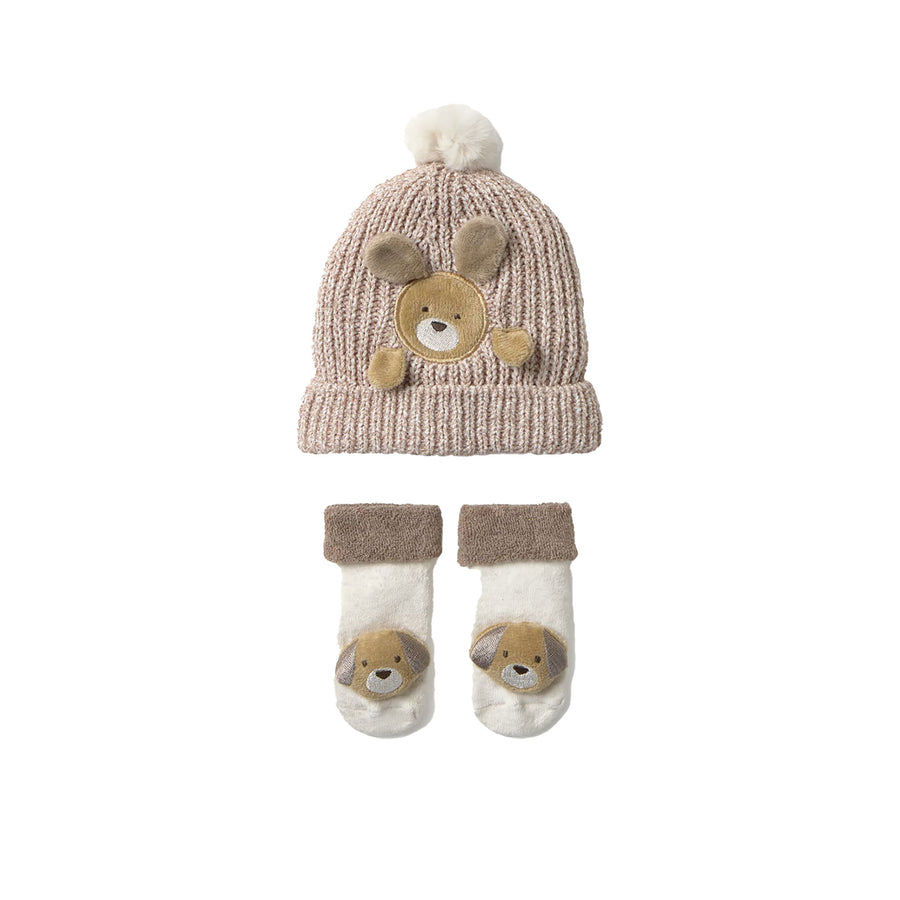 Set cappello e guantini Mayoral neonato moka