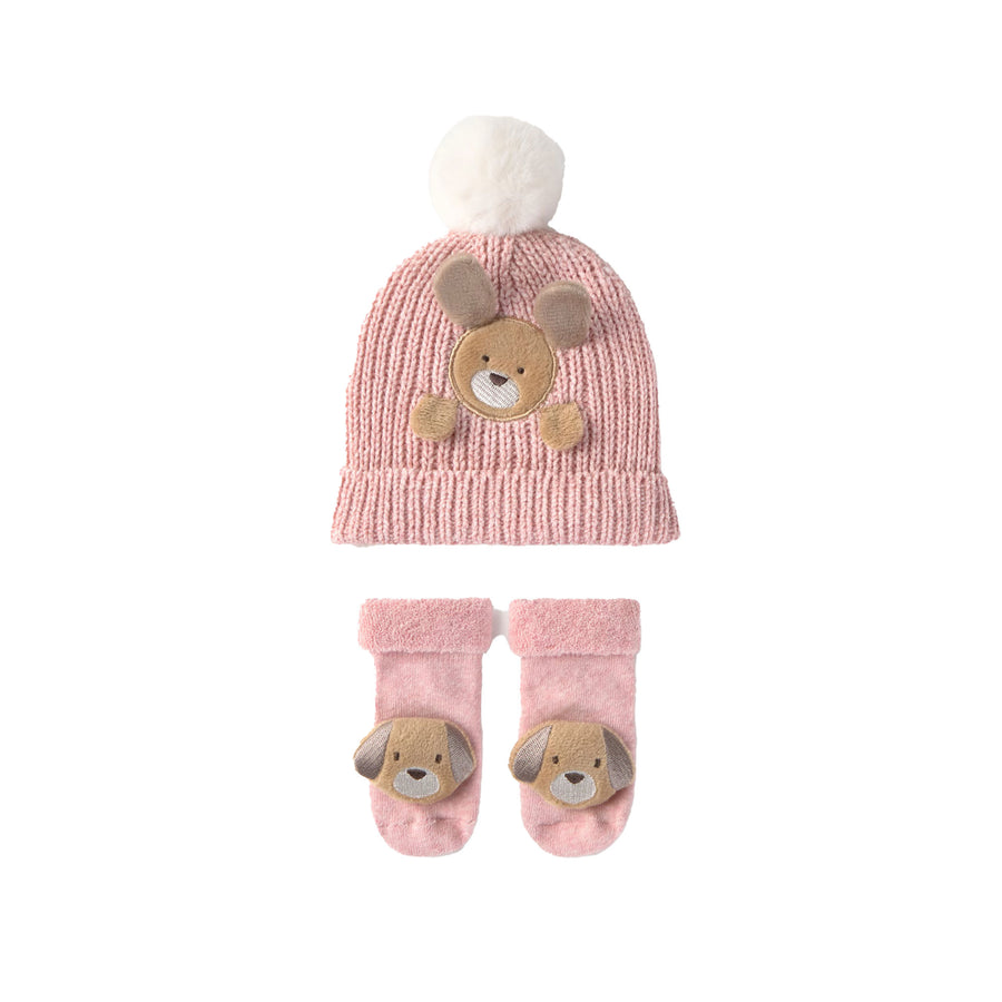Set cappello e guantini Mayoral neonata rosa
