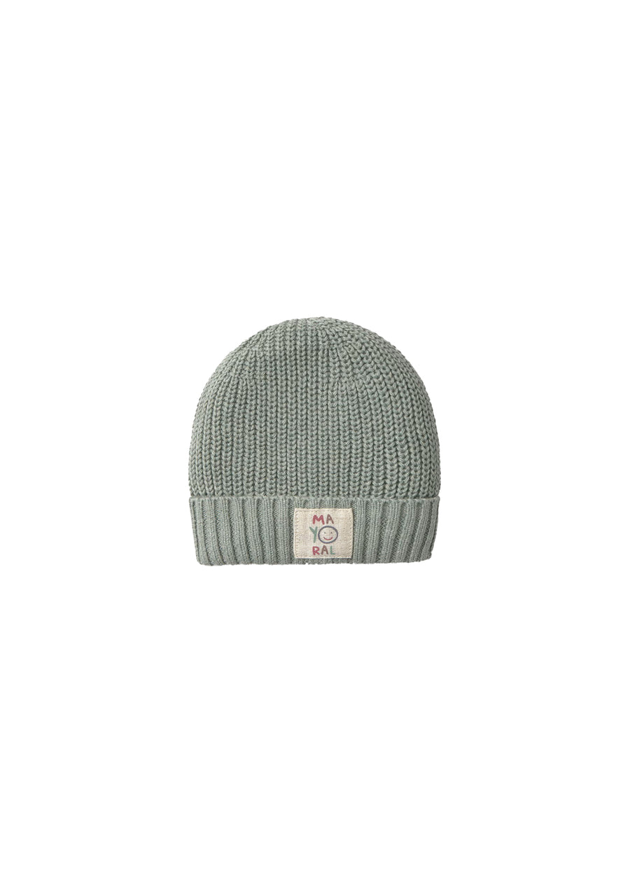 Cappello Mayoral neonato in maglio logo patch verde